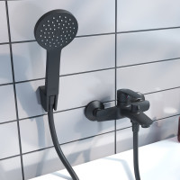 IDDIS Смеситель для ванны, черный, Ray, RAYBL02i02