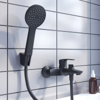 IDDIS Смеситель для ванны, черный, Ray, RAYBL02i02