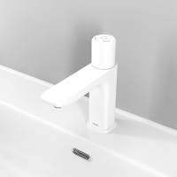 IDDIS Смеситель для умывальника с инновац. упр. Push Control, белый матовый, Slide, SLIWTBTi01