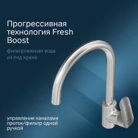 Смеситель для кухни AM.PM Like с каналом для питьевой воды, сатин F8007711