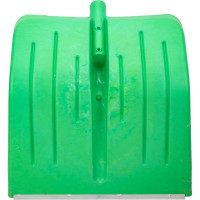 Снеговая лопата ON 410х400мм пластмассовая с ал. планкой d-32 ЦВЕТНАЯ 24-01-016