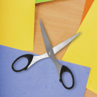 Ножницы BRAUBERG 160 мм, классической формы, чёрные, 2- х сторонняя заточка 230933