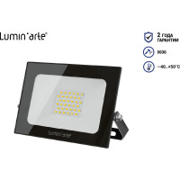 Светодиодный прожектор Lumin'arte LED 50Вт 5700K холодный белый свет 3750лм черный IP65 LFL-50W/05