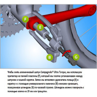 Усиленный набор инструментов для снятия шатунов и установки кареток Unior Campagnolo 623207