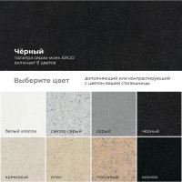 Кухонная мойка мраморная Polygran, цвет черный ARGO-460 №16 444676