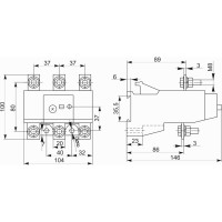 Электротепловое реле IEK РТИ-5371 90-120А DRT50-0090-0120