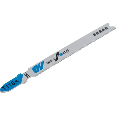 Пилки Т-118 A (5 шт; 1.1-1.5 мм; HSS; EU-хвостовик) для лобзика SKRAB 20886