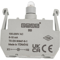 Блок-контакт подсветки Emas ВB с белым светодиодом, серия B, 100-230В AC BB