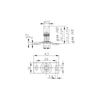 Замок электромеханический накладной миниатюрный универсальный PROMIX SM102.11 белый 00-00167491