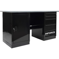 Верстак с драйвером и тумбой Inforce 1600х686х845 LW-3, допустимая нагрузка на стол 1000кг, 05-01-007