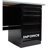 Верстак с драйвером и тумбой Inforce 1600х686х845 LW-3, допустимая нагрузка на стол 1000кг, 05-01-007