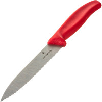 Нож для очистки овощей Victorinox лезвие 10 см, волнистое, красный 6.7731