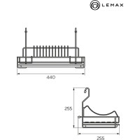 Сушка для посуды с пластиковым поддоном lemax, хром MX-074