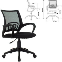 Компьютерное офисное кресло BRABIX Fly MG-396, с подлокотниками, сетка, 532083