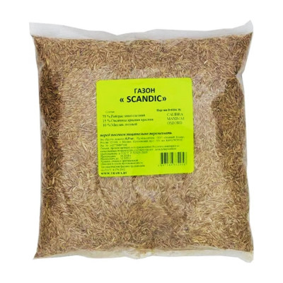 Семена газона Зеленый Ковер SCANDIC 0.9 кг для быстрого создания практичной зеленой лужайки 4607160332956