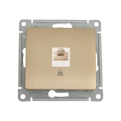 Компьютерная розетка Systeme Electric GLOSSA RJ45 категория 5E, ТИТАН GSL000481K