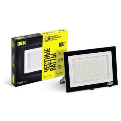 Светодиодный прожектор IEK СДО 06-100 черный IP65 6500K LPDO601-100-65-K02