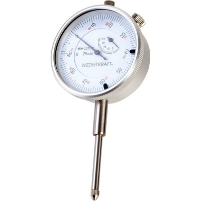 Индикатор часового типа WIEDERKRAFT 0-25 мм, 0.01 мм, с ушком WDK-MI2501