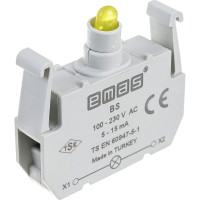 Блок-контакт подсветки Emas ВS с жёлтым светодиодом, серия B, 100-230В AC BS