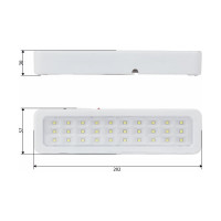 Аварийный светодиодный постоянный светильник ЭРА, DBA105020, 30LED, 5ч, IP Б0044398