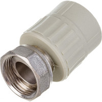 Муфта комбинированная с накидной гайкой VALFEX PP-R серая, 25 мм х3/4" 10139025Г 127-0378