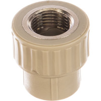 Муфта комбинированная с внутренней резьбой VALFEX PP-R серая, 20 мм х1/2" 10129020Г 127-0353