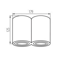 Накладной точечный светильник KANLUX BORD DLP-250-W 22554