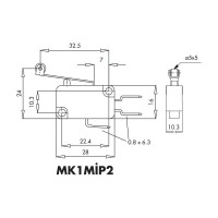 Микро-выключатель Emas 10A, 250V AC MK1MIP2