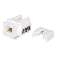 Модуль Keystone SUPRLAN Jack 8P8C /RJ-45/, UTP, Cat.5e. инструментальная заделка, белый 10-0313