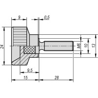 Ручка с накаткой KIPP K0141.06X28