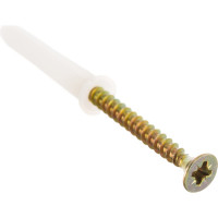 Набор VIPкрепеж белый дюбель 6х35 + шуруп 4х40 потай желтый цинк 6шт/6шт 11561 VIPS