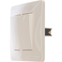 1-клавишный выключатель Systeme Electric BLANCA 10А, 250B, МОЛОЧНЫЙ BLNVS010102