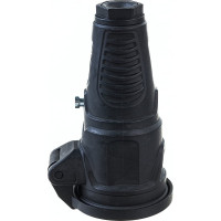 Кабельная розетка PCE 16A 250V 2P+E IP54 с подпр. крышкой, корпус черный 2522-ss