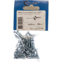 Винт КРЕП-КОМП полуцилиндрическая головка, цинк DIN7985 3х20 100шт вц320мф