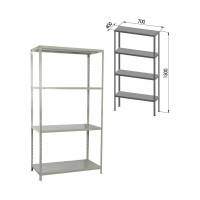 Металлический стеллаж BRABIX MS-150/40/70-4 1500x700x400 мм, 4 полки 291101