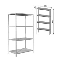 Металлический стеллаж BRABIX MS Plus-185/60-4 1850х1000х600 мм, 4 полки 291107