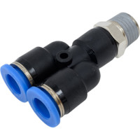 Тройник цанговый прямой с наружной резьбой (1/4M; 8 мм) SHPI PWT 08-R02