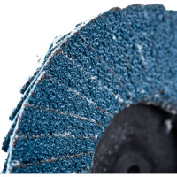 Круг лепестковый торцевой по металлу (50х22 мм; Р120; крепление Roloc) Русский Мастер РМ-70259