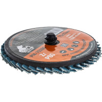 Круг лепестковый торцевой по металлу (75х22 мм; Р80; крепление Roloc) Русский Мастер РМ-70280