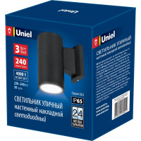 Светильник Uniel ULU-S21A-3W/4000K, IP65, BLACK, светодиодный, уличный UL-00006801