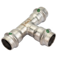 Тройник Viega Sanpress Inox с SC-Contur, нержав.сталь, 18 мм 435868