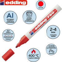 Маркер EDDING глянцевый лаковый, круглый наконечник, 2-4 мм красный, E-750/2 537615