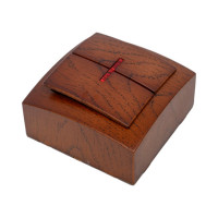 Выключатель NILSON 2ОП с подсветкой орех Themis wood 26271004