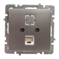 Механизм розетки NILSON 1СП комп антрацит Touran/Alegra metallic 24160444