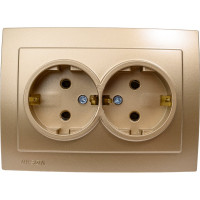 Розетка NILSON 2СП з/к золото Touran metallic 24151025