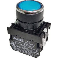 Нажимная круглая кнопка Emas синяя, 250 В AC, 4 А, 12-30 В AC/DC, B172DM