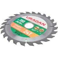 Диск пильный по дереву Fast (190х30/20 мм; 24Т) Uragan 36800-190-30-24_z01