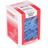 Полипропиленовый дюбель Стройбат 8x40 200 шт 042050