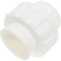 Муфта PRO AQUA PP-R разъемная, пластиковая, белая, PN 10 ШК 32 PA19012b