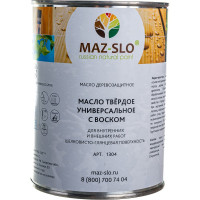 Твёрдое универсальное масло с воском MAZ-SLO цвет Серый 1 л 8061690